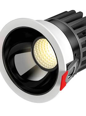 全光谱防眩目射灯led嵌入式家用客厅3500k无主灯小山丘7W高显筒灯