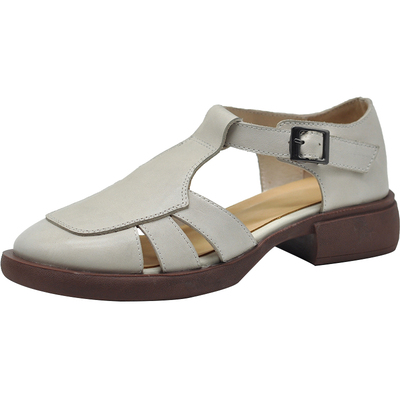 Artmu阿木原创复古真皮包罗马鞋