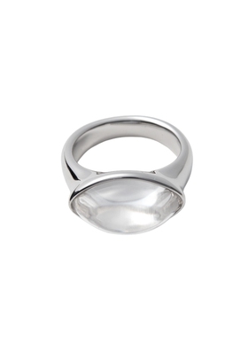 EWEST 新款时序水滴水晶戒指女设计感小众小指中指简约食指戒尾戒