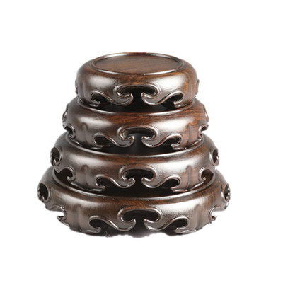 黑檀红木底座茶壶盆景实木整木