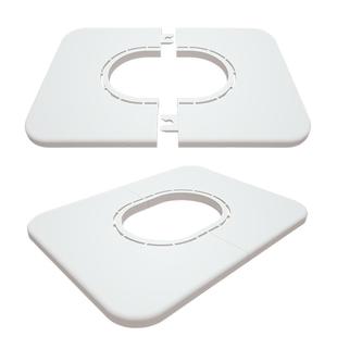 卫生间50管墙排装饰盖墙面斜管方形分体变径空调管装饰盖补大窟窿