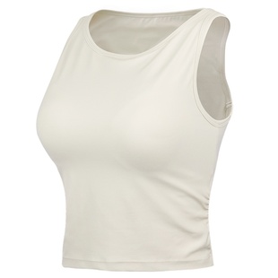 拍朵带胸垫瑜伽背心女外穿跑步运动内衣显瘦普拉提训练上衣文胸新