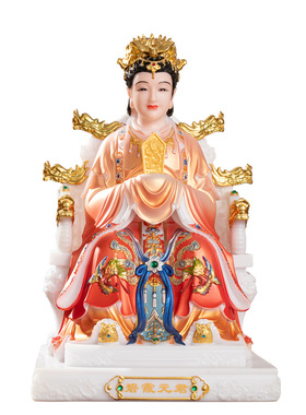 汉白玉碧霞元君送子娘娘眼光三霄
