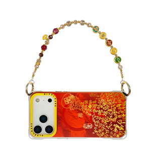 新年款福到了磁吸挂绳手机壳适用小米15苹果iPhone17promax华为mate80可斜挎侧背手提带手拎四角开孔中式国风