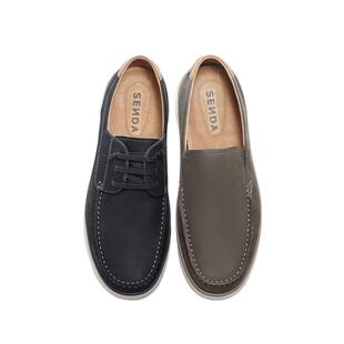 森达休闲皮鞋春夏商场同款时尚舒适乐福豆豆鞋简约通勤男42C09AM4