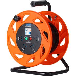 正泰卷线盘移动电缆电源插座空盘排插带电线拖线绕线收线滚子30米