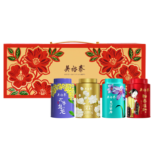 吴裕泰中华老字号茉莉花茶桂花乌龙茶兰花香四季春节年货礼盒