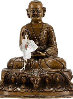 尼泊尔手工古铜7寸燃灯佛