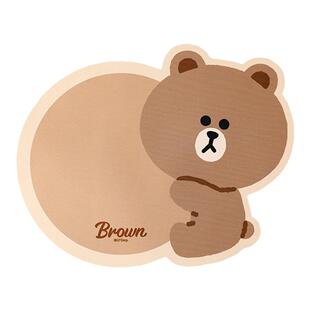 LINE FRIENDS布朗熊鼠标垫可爱办公女生电脑桌垫手托腕托护腕垫子