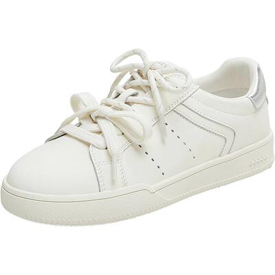 天美意春新款休闲运动百搭双鞋带通勤日常女小白鞋KB086CM5