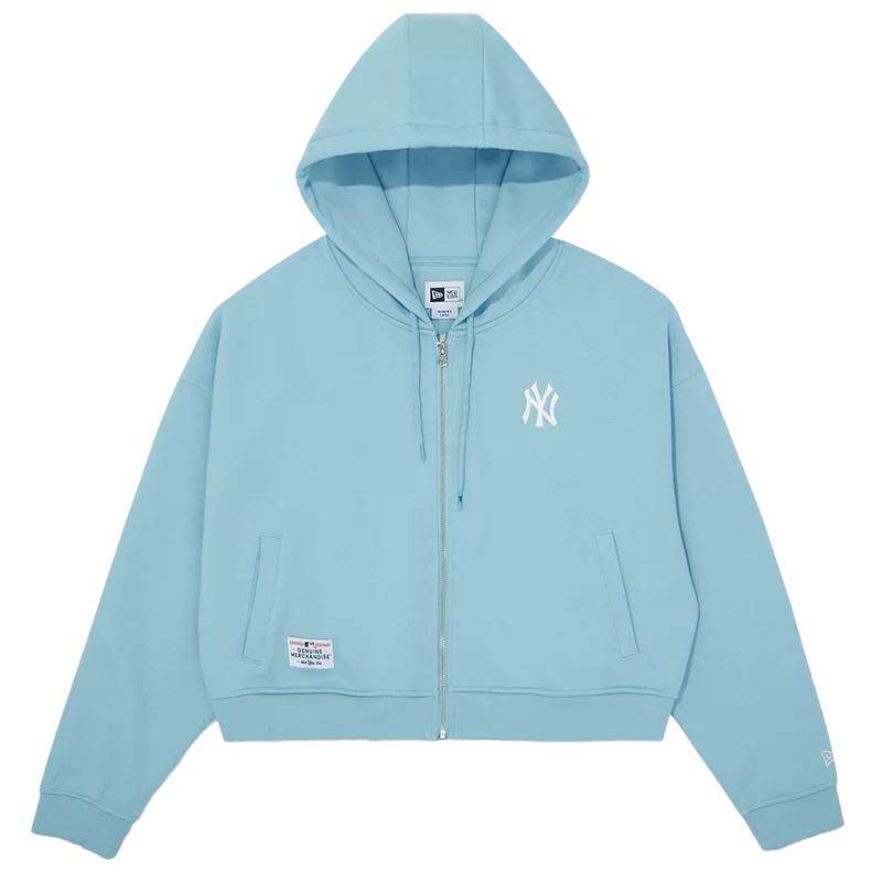 New Era纽亦华2026马年新春MLB女士拉链卫衣运动短款连帽开衫外套