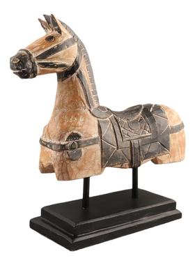 创意实木木马动物雕塑艺术摆件