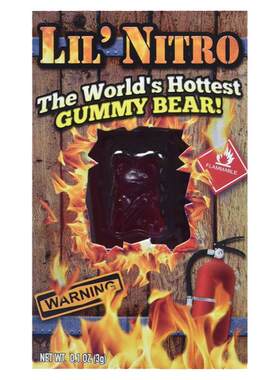美国Lil' Nitro 求挑战死神魔鬼地狱之火 超辣小熊软糖整蛊变态辣