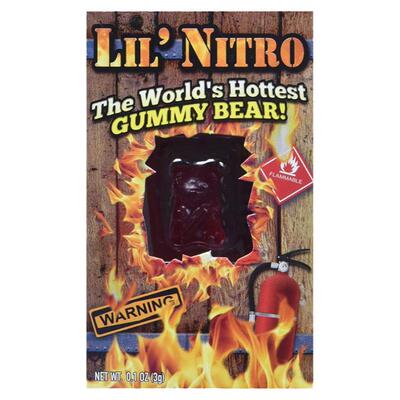 美国Lil' Nitro 求挑战死神魔鬼地狱之火 超辣小熊软糖整蛊变态辣