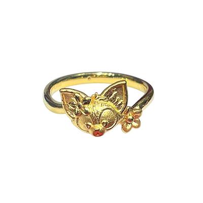 周大福迪士尼玲娜贝儿黄金戒指