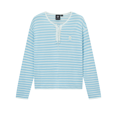 PALLADIUM帕拉丁上衣撞色条纹薄款罩衫女款长袖T恤韩系1914762