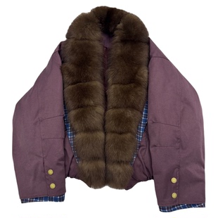 2025新款羽绒服女士时尚短款皮草外套狐狸毛领可拆卸派克服爆款冬