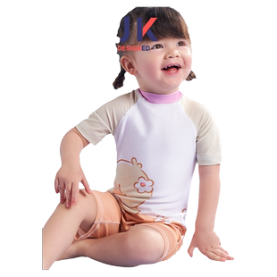 儿童泳衣裤男童原纱防嗮速干分体宝宝泳装夏连体游泳衣3一6岁女孩