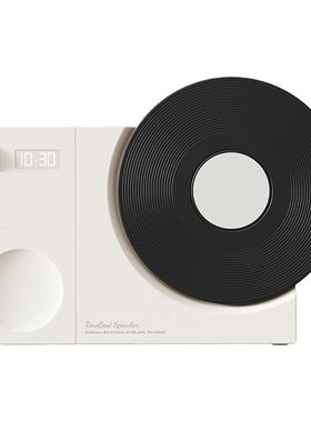 时光蓝牙音箱桌面复古时钟音箱低音炮胶片可转生日礼物装饰品摆件