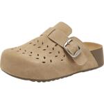 百思图2026夏季新款真皮厚底勃肯鞋休闲外穿女包头半拖鞋D5006BH6