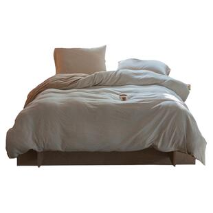 彩棉A类加厚全棉天竺棉四件套 亲肤裸睡纯棉被套床笠款床上用品