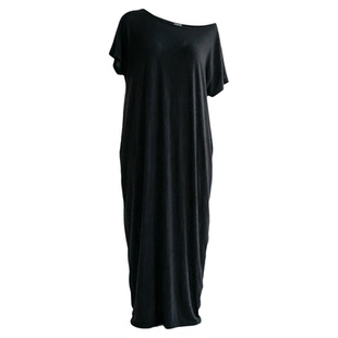 Elegant long-sleeved dress 优雅宽松休闲短袖长款连衣裙女