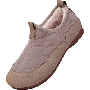 老北京布鞋女冬季加绒加厚保暖2025豆豆妈妈棉鞋中老年防滑雪地靴