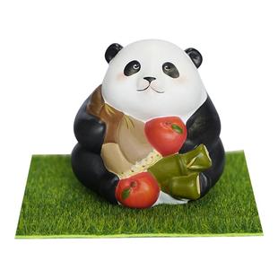 非遗惠山泥人熊有成竹泥塑装饰摆件可爱熊猫生日礼物无锡伴手礼