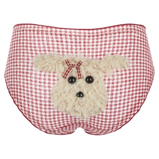 软萌小狗~红色本命年可爱内裤女绝美中腰高颜值女士三角裤舒适款