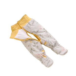 婴儿裤子新生分体加棉加厚纯棉a类冬天宝宝冬季护肚开裆连脚棉裤