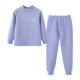 男童冬季儿童保暖内衣加绒加厚2025新款女童男大童秋衣秋裤套装