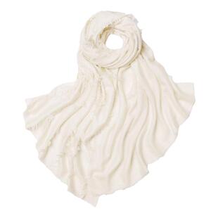 APCSHOP春夏新纯色百搭薄款加密莫代尔羊毛剪花散须长款围巾披肩