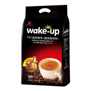 越南进口威拿咖啡wakeup猫屎咖啡味速溶3合1咖啡1700g/袋官方正品