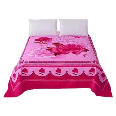 植物花卉紫色红色花朵3D印花床单