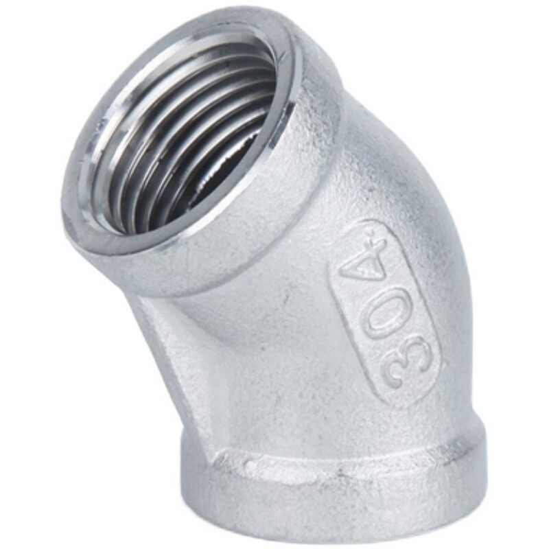 304/316l不锈钢45度内丝弯头 135度内螺分纹丝扣弯头4分 6 1寸2