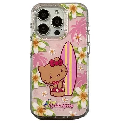 冲浪黑皮KT猫苹果手机壳