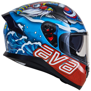 AVA醒狮头盔男摩托车机车全盔女旗舰双镜片四季通用G318防雾冬季