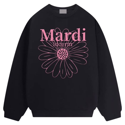 idceremMardi小雏菊粉花卫衣女