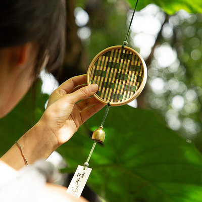 自然造物风铃挂饰DIY竹编手工亲子有趣夏日和风铃文创情人节礼物