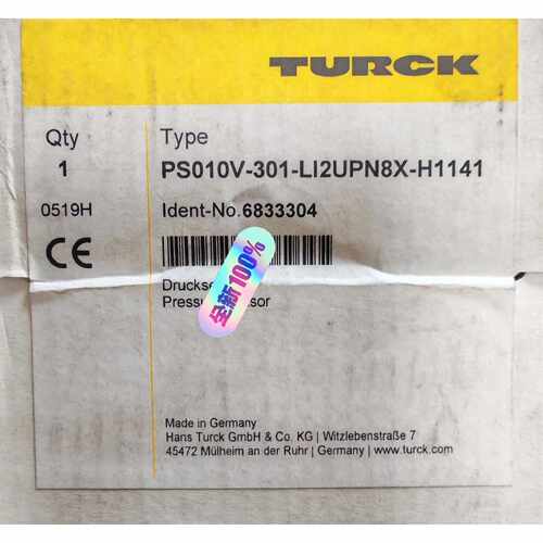 询价TURCK图尔克压力传感器PS010V-301-LI2UPN