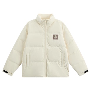 Kappa卡帕背靠背羽绒服情侣男女2025新款冬季短款面包服户外防寒