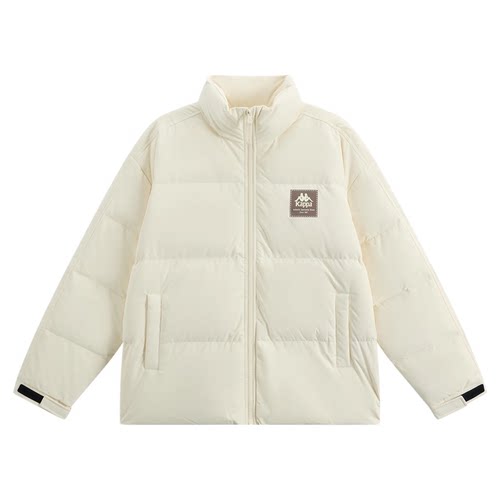 Kappa卡帕背靠背羽绒服情侣男女2025新款冬季短款面包服户外防寒