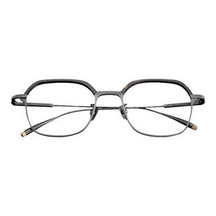 星宇纪 纯钛眼镜框近视大框素颜超轻圆脸玳瑁眼镜框架男女HADAR