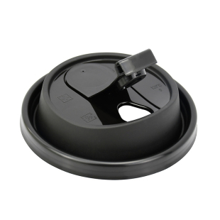 90口径磨砂防漏杯盖一次性咖啡奶茶外分体双层杯盖纸塑杯通用盖子