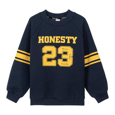 左西秋冬季圆领男童加绒卫衣