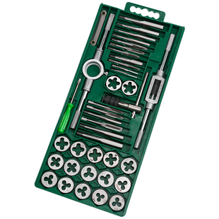 合金钢公制丝锥板牙套装丝攻攻丝器手用手动攻牙绞手扳手五金工