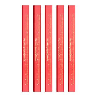 60支木工铅笔专用八角扁头粗芯特种高硬度自动木工用记号笔双色木工笔大个子方形扁头笔画素描粗芯长短黑木匠