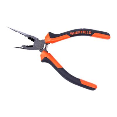 钢盾6寸双色柄扁嘴钳爆款