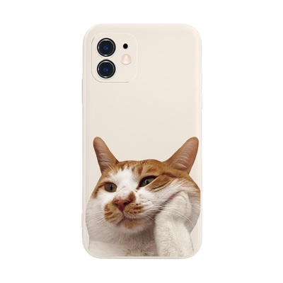 猫咪液态硅胶苹果手机壳可爱