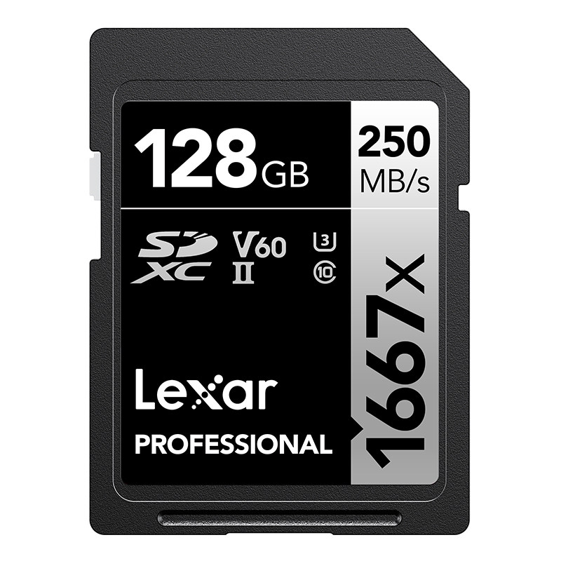 雷克沙128G sd卡V60高速相机内存卡佳能富士sd存储卡1667x